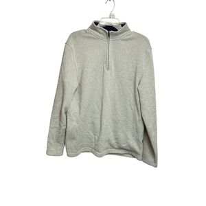 Izod Men's Size Large Quarter Zip Beige Sweater